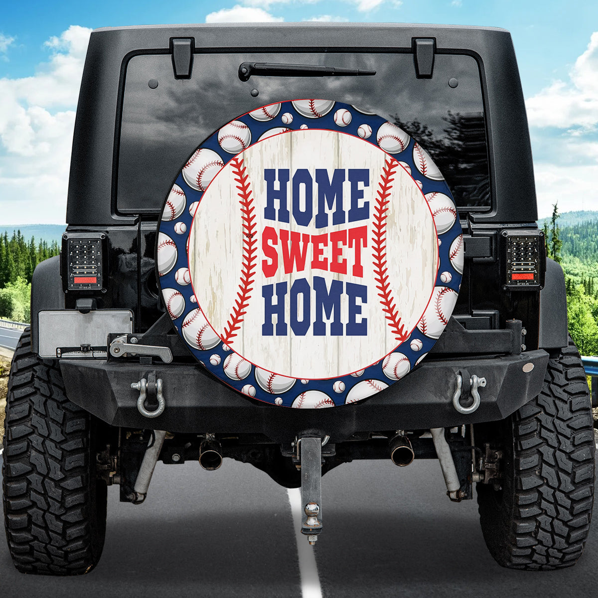 Petthouse | Home Sweet Home Spare Tire Cover Baseball Pattern Wheel Cover Waterproof Baseball Sport Player Gift