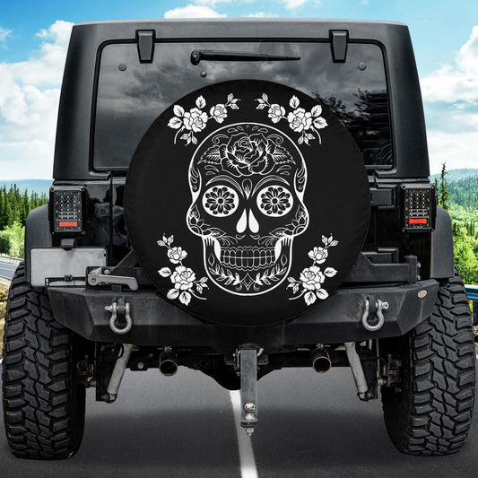 Petthouse | Sugar Skull Spare Tire Cover Happy Halloween's Day Truck Decoration Friends Gift