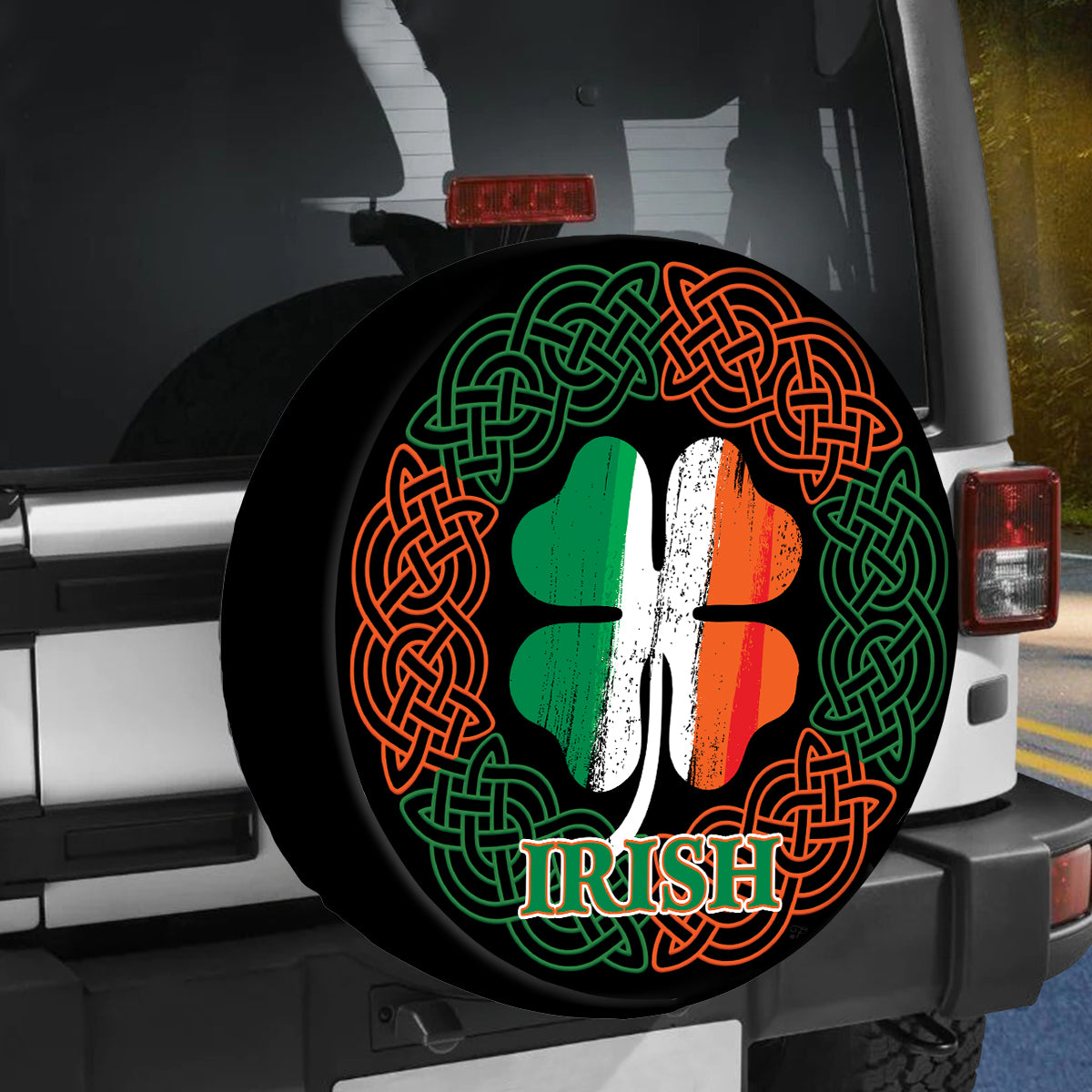 Petthouse | Irish Lucky Clover Spare Wheel Cover Viking Irish Patrick Day Gift Spare Tire Cover