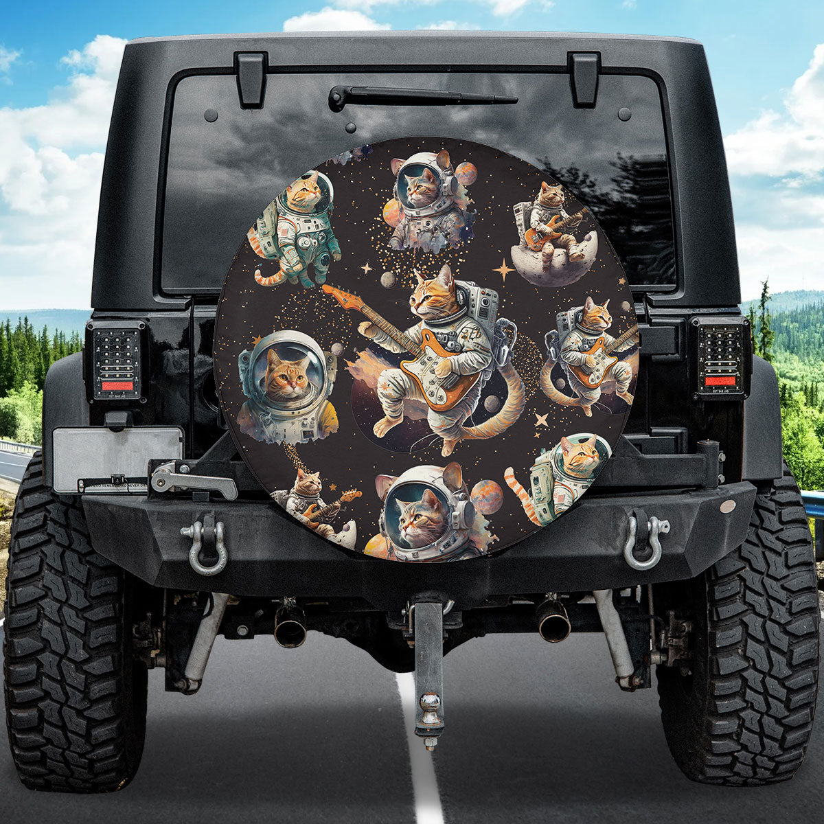 Petthouse | Astronaut Cat Space Spare Tire Cover Happy International Cat Day Gift For Astronaut Truck Decor