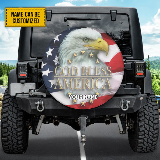 Petthouse | Customized Gift Eagle American Bald Eagle Spare Tire Cover God Bless American Wheel Cover