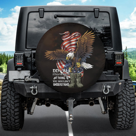 Petthouse | Dd 214 Spare Tire Cover Bald Eagle Tire Wheel Protector American Pride Truck Cover Veterans