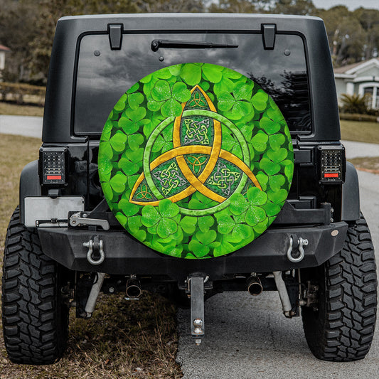 Petthouse | Triquetra Spare Tire Cover Trinity Knot Tire Wrap Celtic Trinity Knot Cover Car Decoration