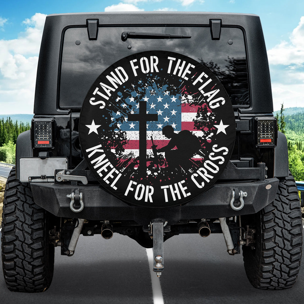 Petthouse | Veteran Spare Tire Cover Stand For The Flag Wheel Cover American Veteran Honor The Title