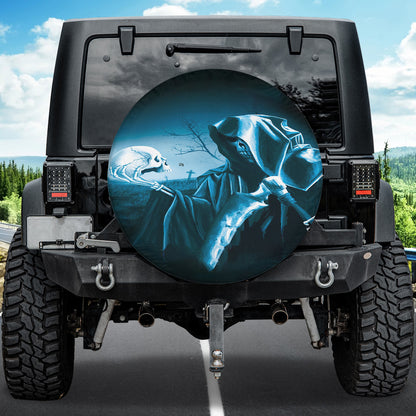 Petthouse | Skull Grim Reaper Scary Night Spare Tire Cover Skull Fan Gift Car Accessories