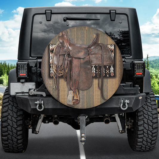 Petthouse | Western Dressage Vintage Universal Spare Tire Cover Western Saddle Horseman Car Accessories