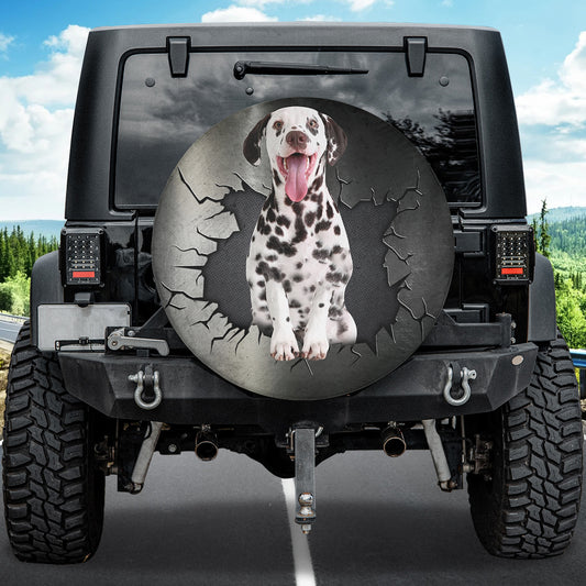 Petthouse | Spare Tire Cover Dalmatian Dog Corrosion Protection Wheel Covers For Trucks Dog Lover Funny