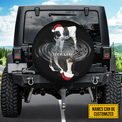 Petthouse | Dairy Cow Tire Cover Dairy Cow Christmas Tire Wrap Cow Mirror Cover Christmas Cover Cow Lover Gift