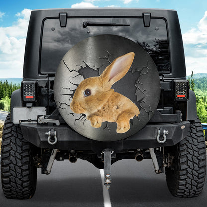 Petthouse | Rabbit Meme Wheel Tire Covers Metal Crack Hole Printed Tire Wheel Protector Pet Lover Gifts