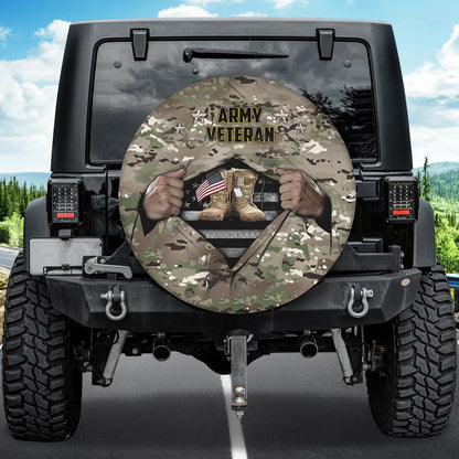 Petthouse | Army Veteran Spare Tire Cover Military Tire Cover American Warrior Tire Cover Car Decoration