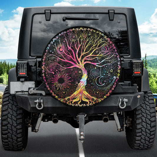 Petthouse | Kanuyee Tree Of Life Sun Moon Galaxy Spare Tire Cover Truck Decoration Gift For Family