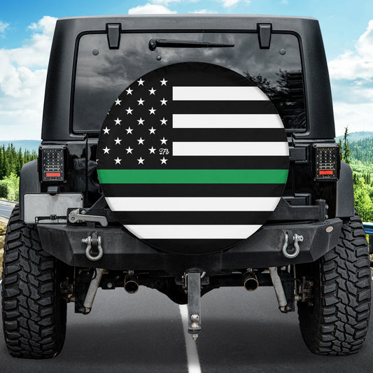 Petthouse | Military Conservation Cover, Green Line America Flag Car Accessories, Veteran Gift