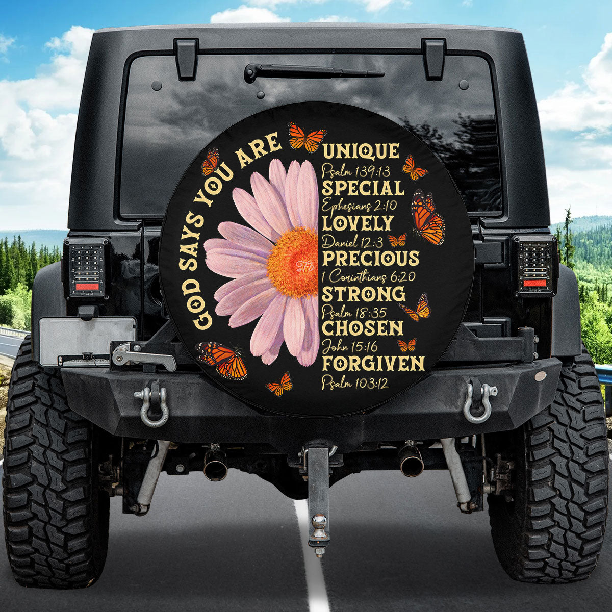 Petthouse | God Say You Are Spare Tire Cover Jesus Believer Tire Protector Christian Gifts Spare Wheel Cover