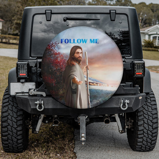 Petthouse | Jesus Follow Me Spare Tire Cover Jesus Wheel Cover Christian Gift Jesus Take My Hand Gift Idea