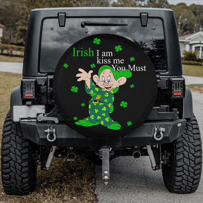 Petthouse | Patrick Day Gnome Spare Tire Cover Patty Day Green Clover Irish I Am Kiss Me Irish Family Gifts