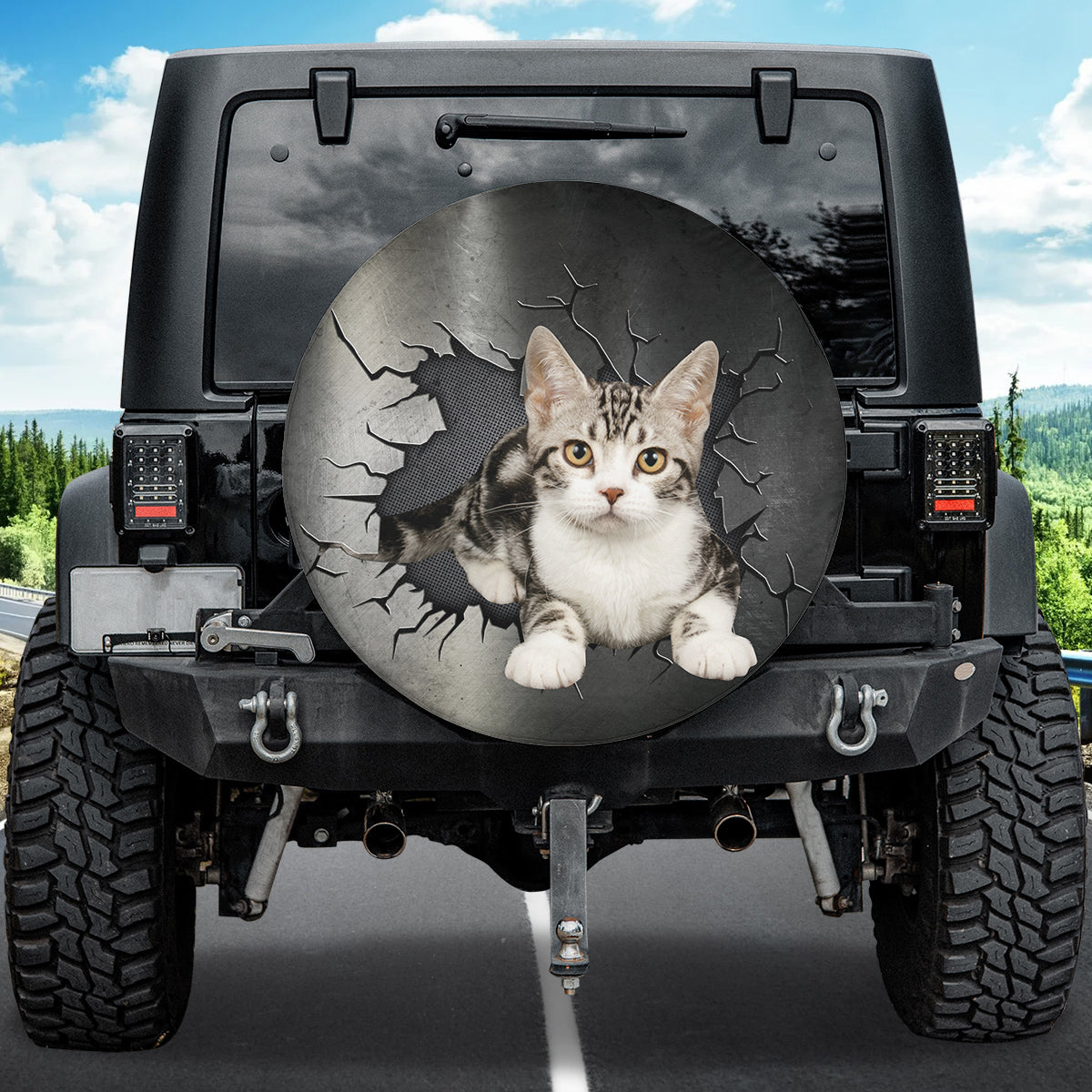 Petthouse | Abyssinian Cat Camper Tire Cover Kitty Waterproof Car Tire Protector Cat Mom Car Accessory