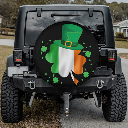 Petthouse | Ireland Holiday Spare Tire Cover Happy St Patrick Day Tire Cover Clover Pattern Wrap Car Decor