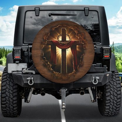 Petthouse | Wooden Cross Christian Spare Tire Cover, Christ Truck Decor Gift, Dad Gift Birthday Gift