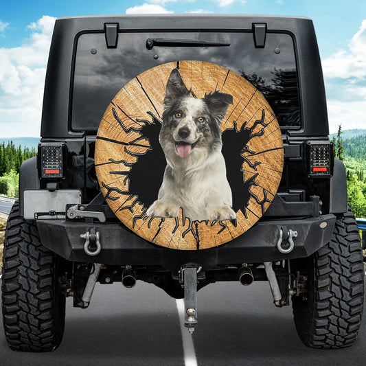 Petthouse | Black Long Haired Chihuahua Funny Crack Printed Spare Wheel Tire Cover Puppies Chihuahua