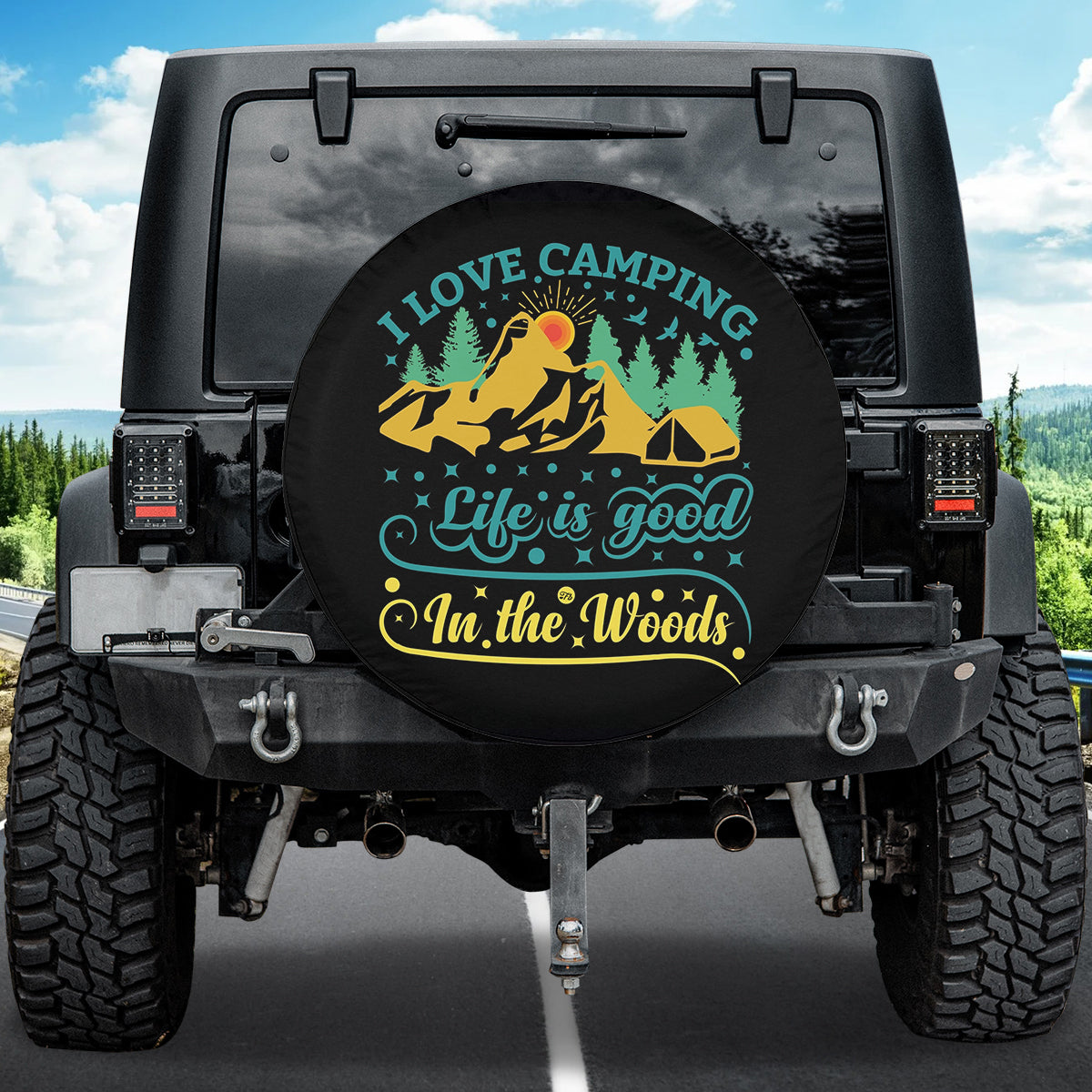 Petthouse | I Love Camping Spare Tire Cover Camping Tire Cover Camping Soul Tire Wrap Car Decoration