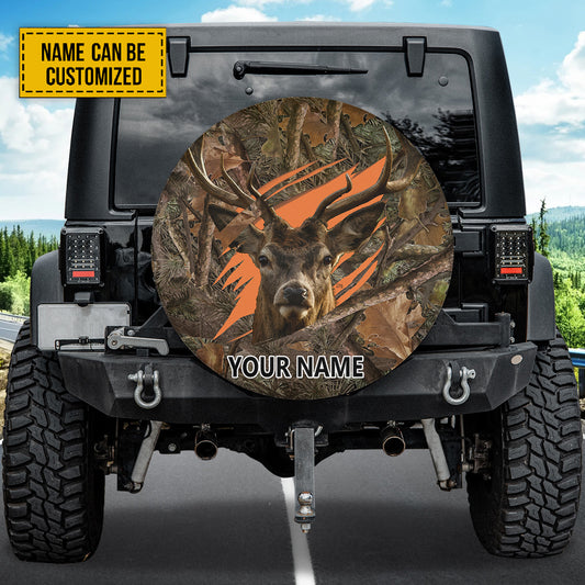 Petthouse | Customized Tire Cover Deer Hunting Tie Cover Hunting Wrap Camo Pattern Tire Cover Hunting Lover Gift