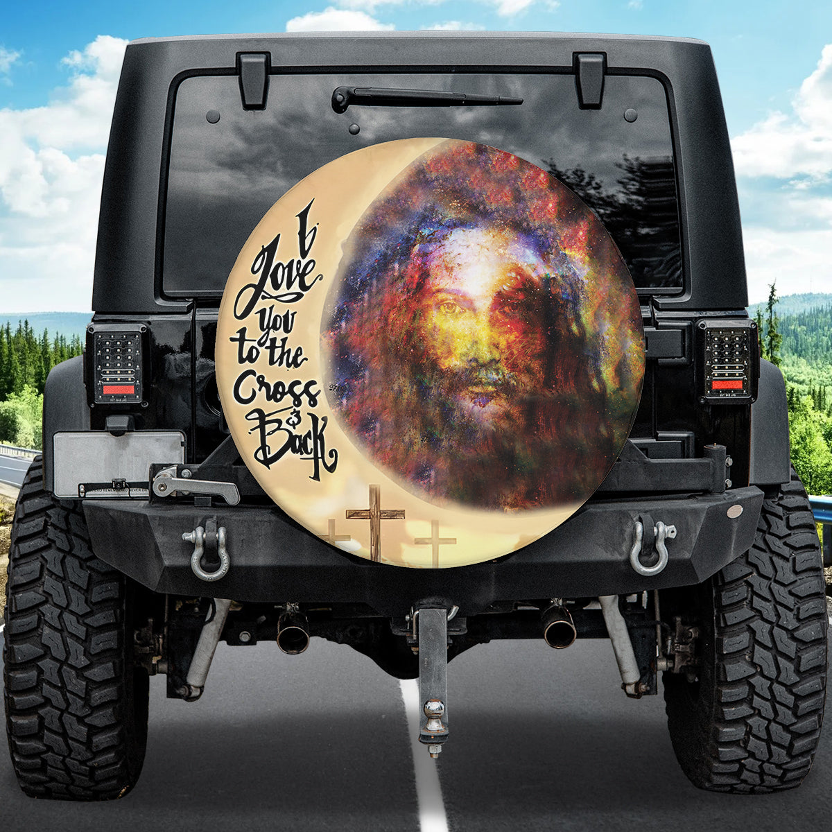 Petthouse | Jesus Christ Face Spare Tire Cover Religious Wheel Covers Christian Car Accessories