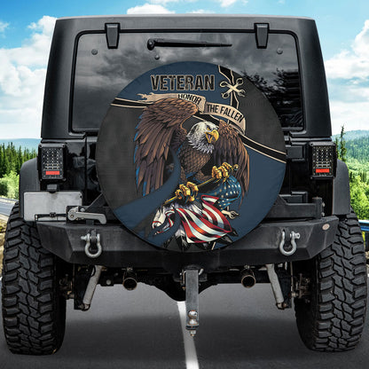 Petthouse | Veteran Honor The Fallen Us Eagle Spare Tire Cover Veteran's Day Decor Memorial Day Gift Idea