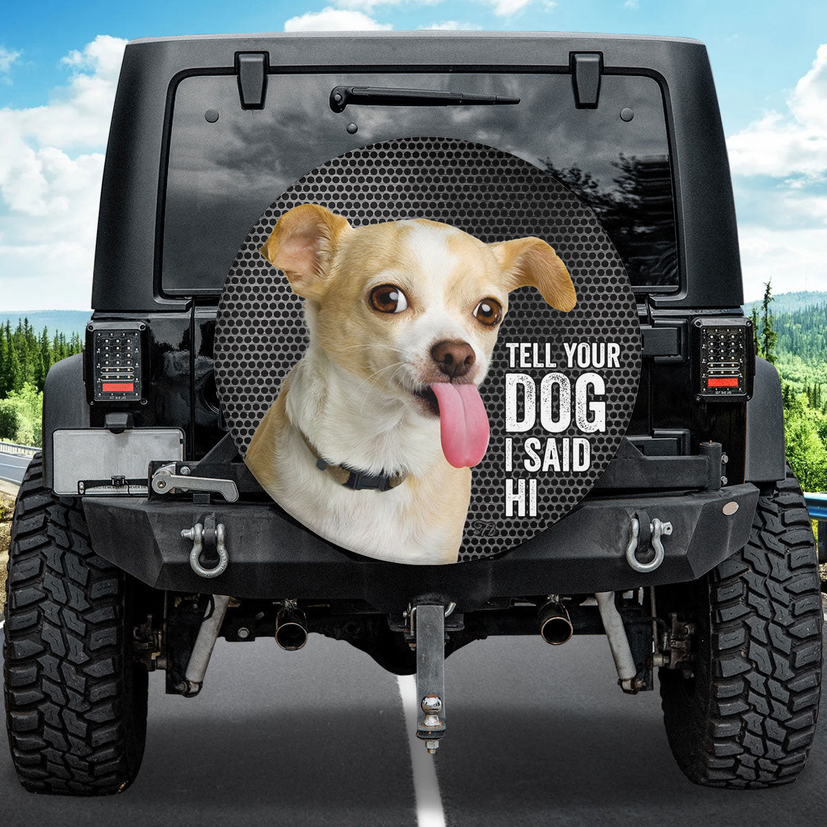 Petthouse | Funny Dog Spare Tire Cover Chihuahua Wheel Cover For Car Waterproof Spare Tire Cover Camping