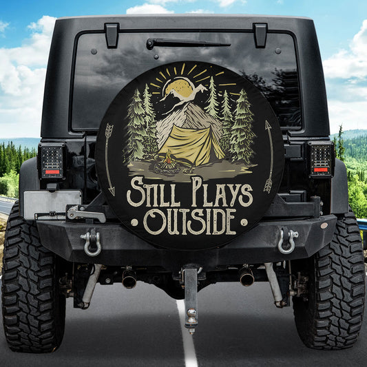 Petthouse | Camping Over Night Still Plays Outside Spare Tire Cover Camping Picnic Truck Decor Gift For Campers