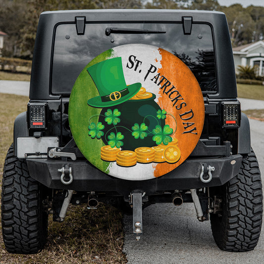 Petthouse | St Patrick Day Spare Tire Cover Patrick Lucky Coin Irish Family Gifts Decor Car