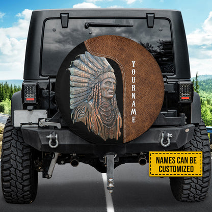 Petthouse | Tribal Chief Tire Cover America Tribal Tire Cover Leather Pattern Cover Car Decoration