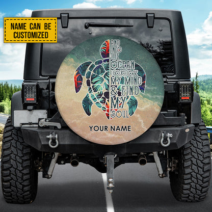 Petthouse | Customized Turtle Spare Tire Cover Turtle Tropical Wheel Cover Turtle And Into The Ocean I Lose Mind