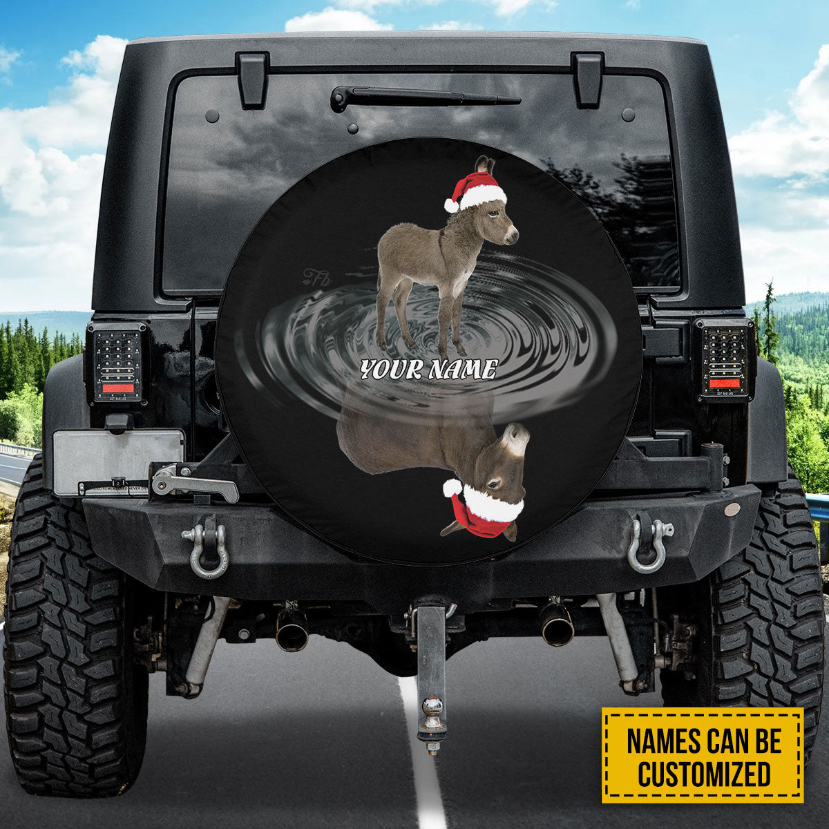 Petthouse | Customized Tire Cover Duck Baby Tire Cover Ducky Christmas Tire Wrap Duck Mirror Cover Car Decor