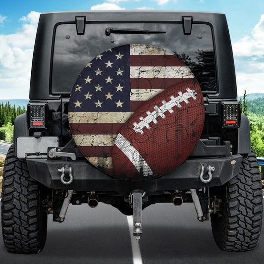 Petthouse | American Football Cover Football Tire Cover Old Style Cover Football Lover Cover Car Decoration