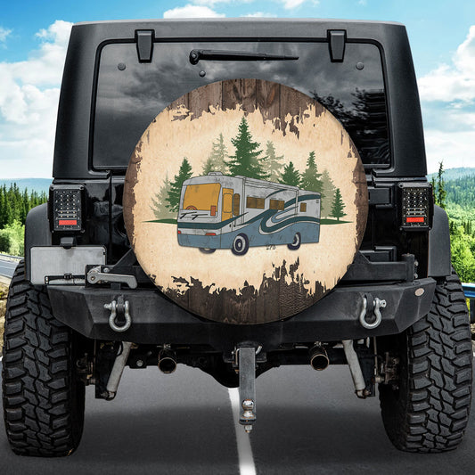 Petthouse | Adventure Bus Vintage Spare Tire Cover Camping Bus Spare Wheel Cover Truck Decoration