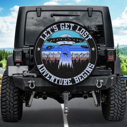 Petthouse | Space Ufo Alien Let's Get Lost Adventure Begins Spare Tire Cover Truck Decoration Space Lovers Gift