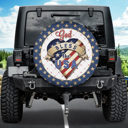 Petthouse | Independence Day Spare Tire Cover, God Bless The Usa Spare Wheel Cover, America In Heart Tire Cover