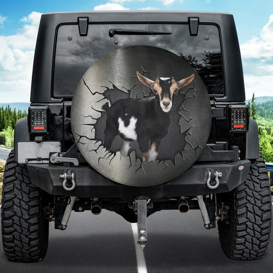 Petthouse | Black Baby Goat Durable Tire Protector Farm Animal Inside Crack Truck Cover Farmer Fun Car Decor