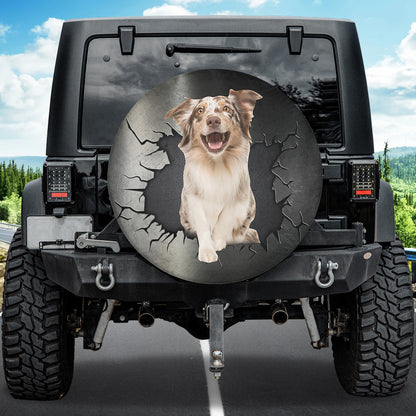 Petthouse | Australian Shepherd Car Accessories Wheel Cover Crack Metal Hole Tire Protector Fun Car Decor