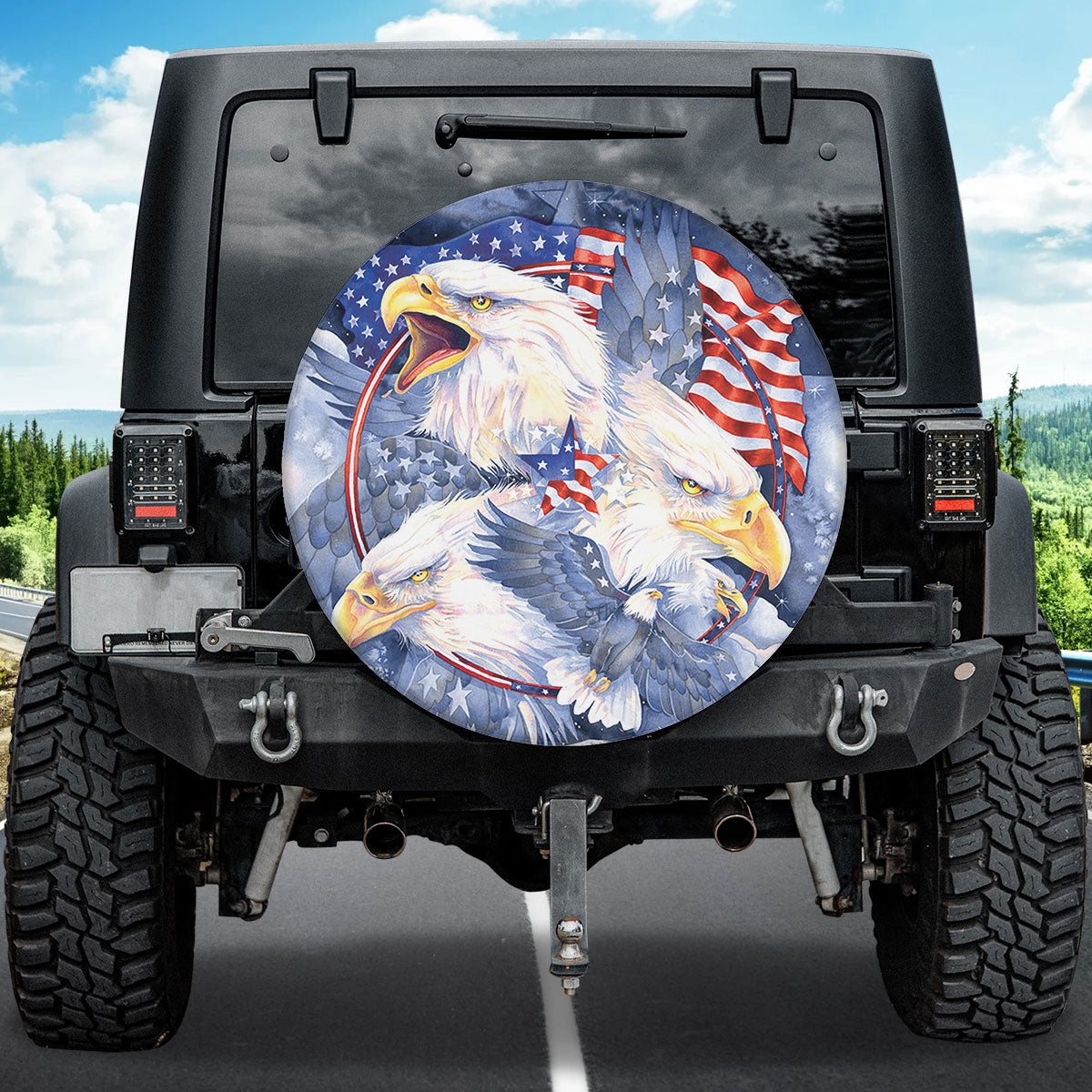 Petthouse | American Eagle Spare Tire Cover Accessories Us Eagle Bird Truck Decoration 4th Of July Gift