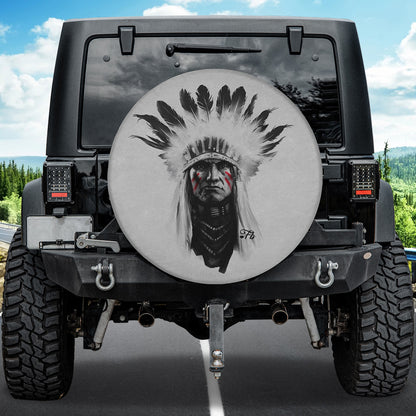 Petthouse | Native Tribe Chief Art Spare Tire Cover Native Pride Month Decor Car