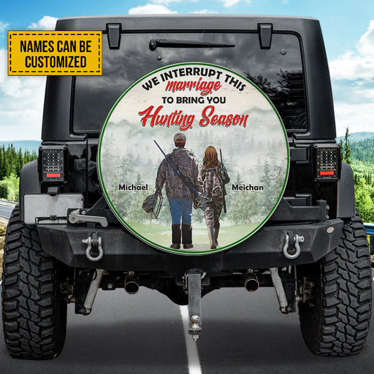 Petthouse | Customized Hunting Couple Wheel Cover Hunting Season Tire Cover Husband And Wife Hunting Partner