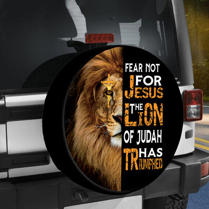 Petthouse | The Lion Of Judah Spare Tire Cover Fear Not For Jesus Spare Tire Wrap Christian Car Decoration