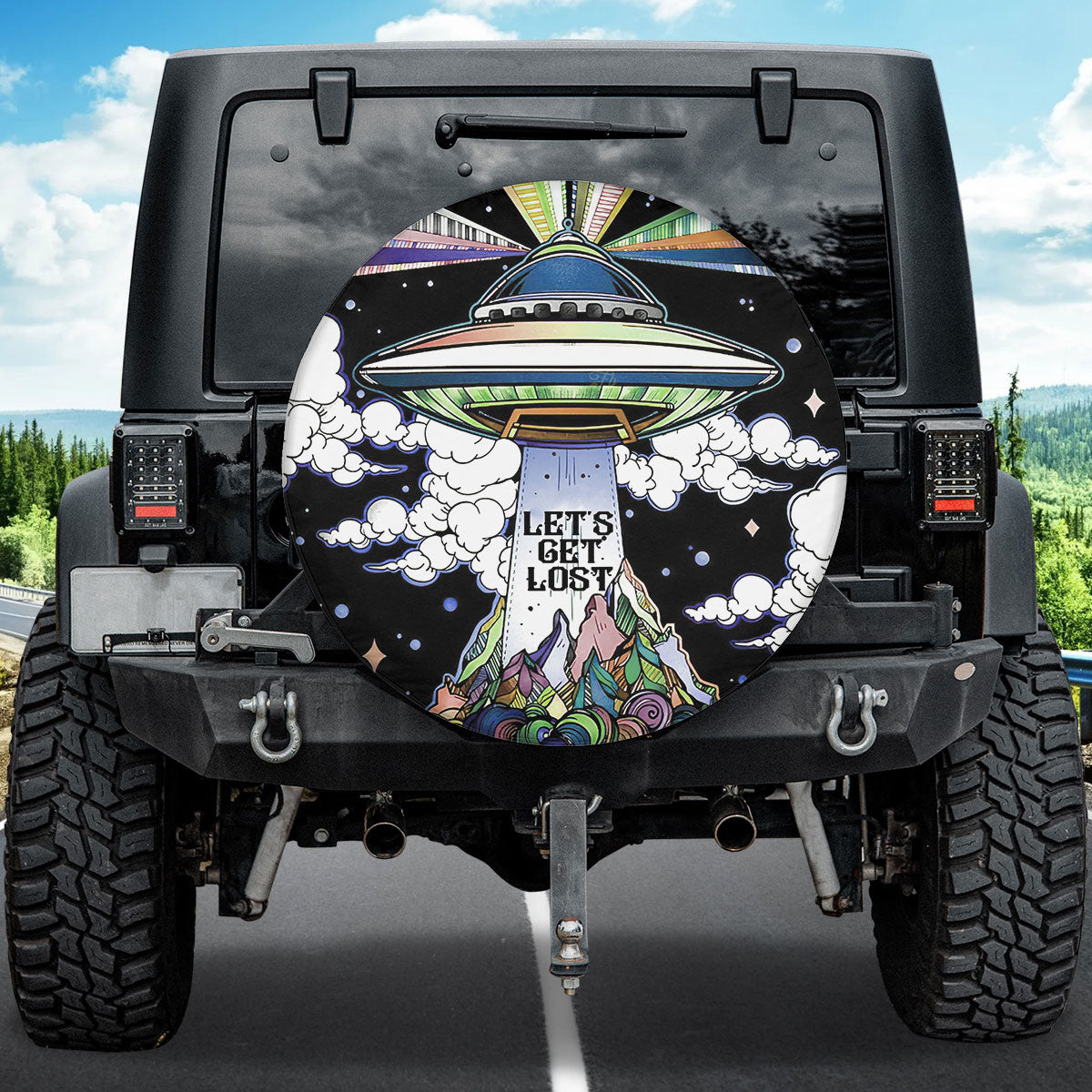 Petthouse | Ufo Alien Abduction Windshield Sun Shade Let's Get Lost Car Window Sunshade