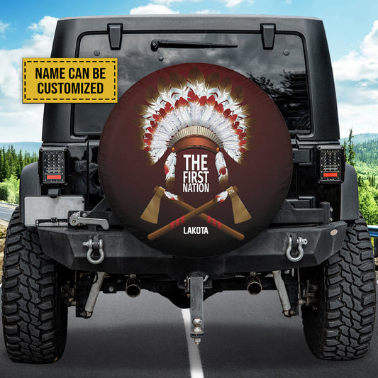 Petthouse | The First Nation Spare Tire Cover Custom Name Tire Cover American Tribal Wheel Cover Accessories