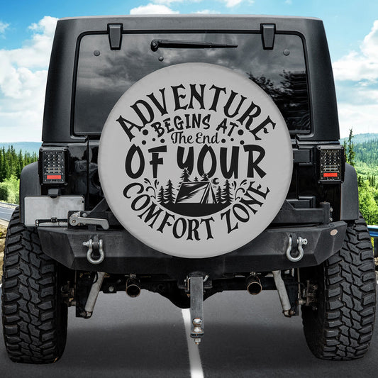 Petthouse | Adventure Begins At The End Of Your Comfort Zone Spare Tire Cover Car Accessories