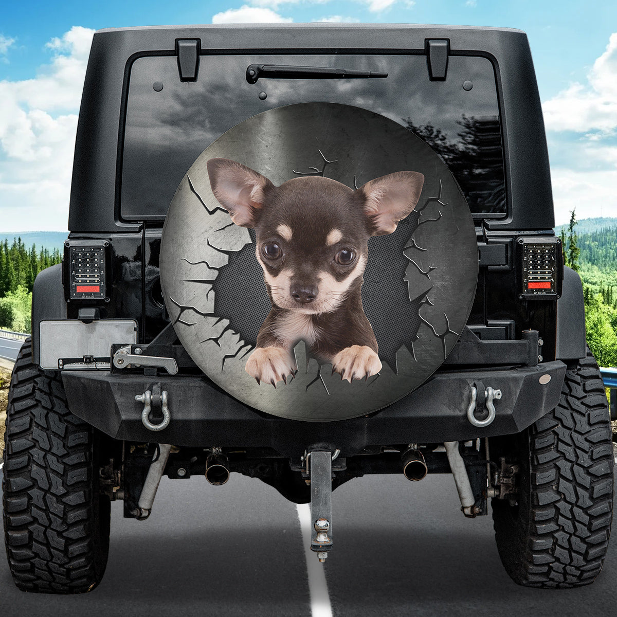 Petthouse | Chihuahua Puppy Dog Spare Tire Cover Dog Mom Dad Fun Car Decor Dog Lover Gift Vehical