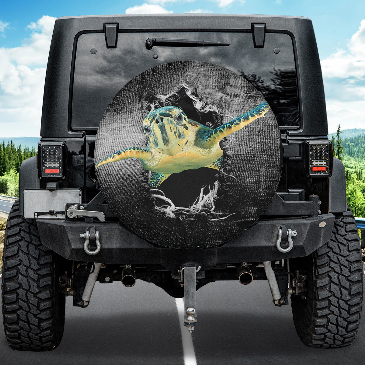 Petthouse | Sea Turtle Spare Tire Cover Turtle Sea Animal Spare Tire Cover Turtle Lovers Gift