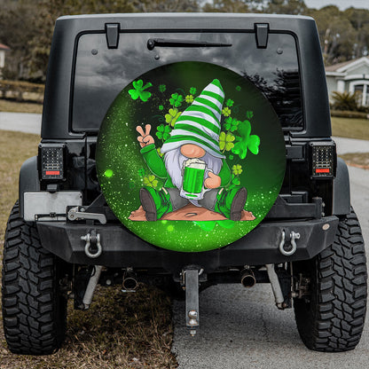 Petthouse | Gnome Spare Tire Cover Celtic Tire Cover Clover Tire Wrap Irish Tire Cover Car Decoration