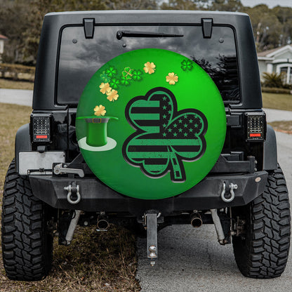 Petthouse | Clover Spare Tire Cover American Clover Tire Cover Irish Tire Wrap St Patrick's Day Gift